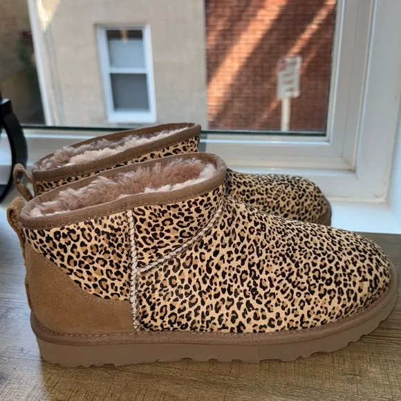 Women's Ultra Mini Speckles Slip-On Booties Size 9 Chesnut/animal print - Picture 6 of 8